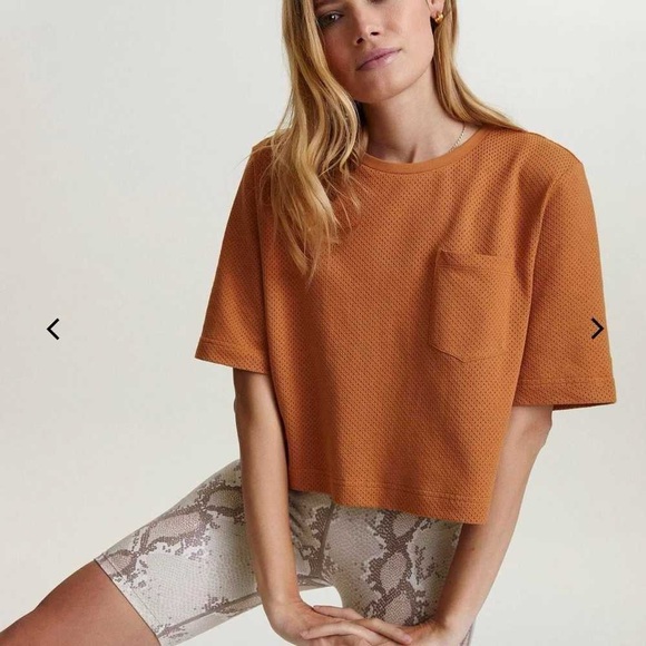 Varley Tops - Varley Bexley boxy crop T-Shirt pumpkin XS